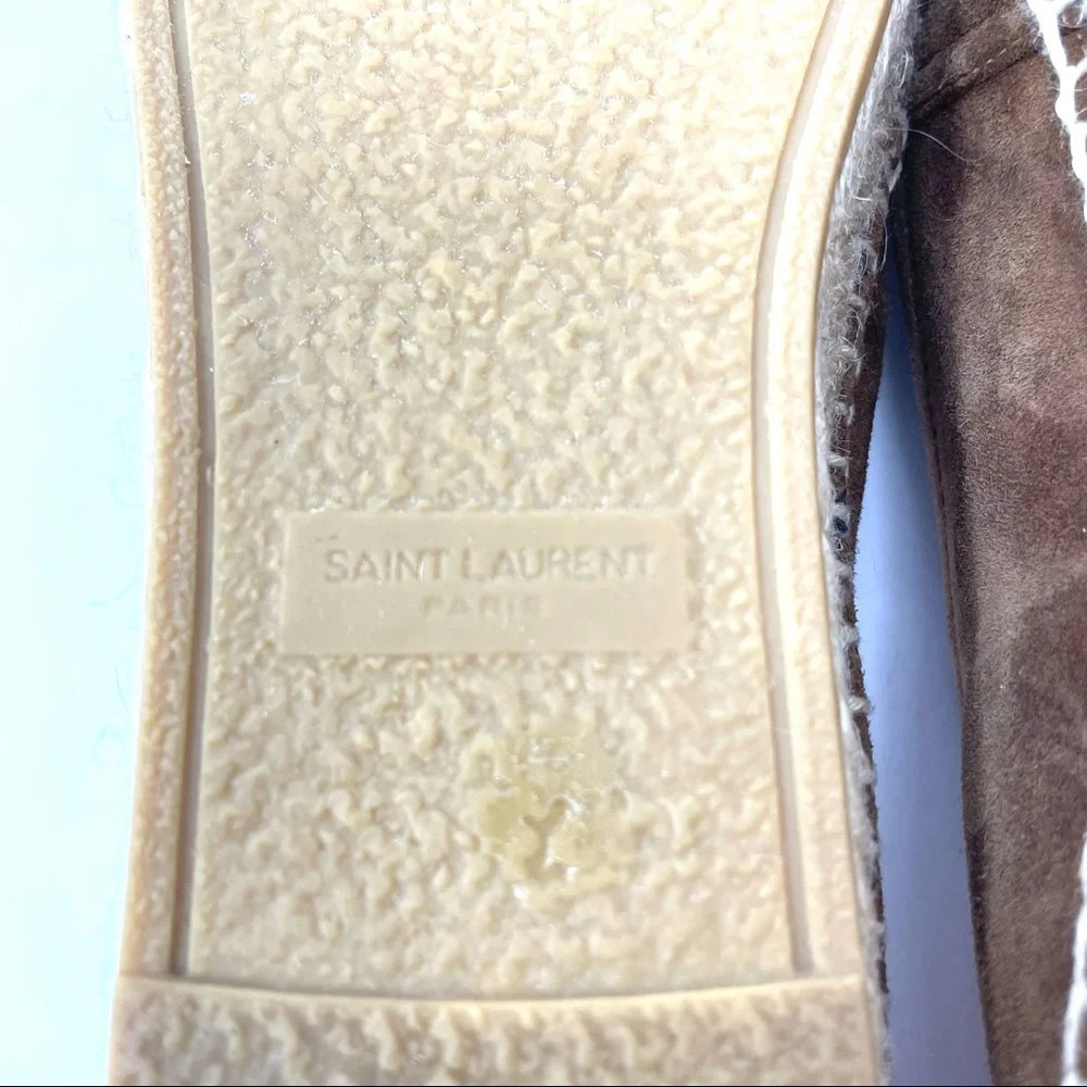 SAINT LAURENT brown suede espadrilles, 38.5 - Picture 12 of 13